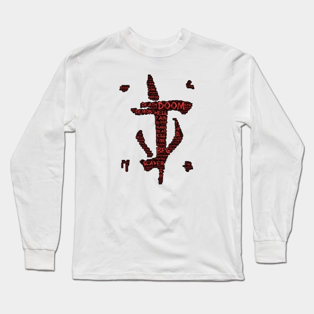 Eternal Slayer (Shapecloud with background) Long Sleeve T-Shirt by InfinityTone